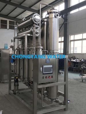 Unità di distillazione dell'acqua per distillazione a più colonne ISO GMP per iniezione di acqua
