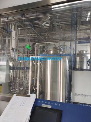 Sistema di distribuzione dell'acqua purificata ad anello pressurizzato per sistema di iniezione