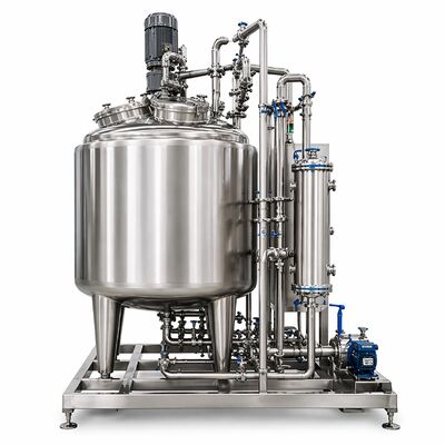 Sistema di preparazione della soluzione di miscelazione 800L con serbatoio SS316L (agitatore a velocità variabile, progettazione sanitaria)