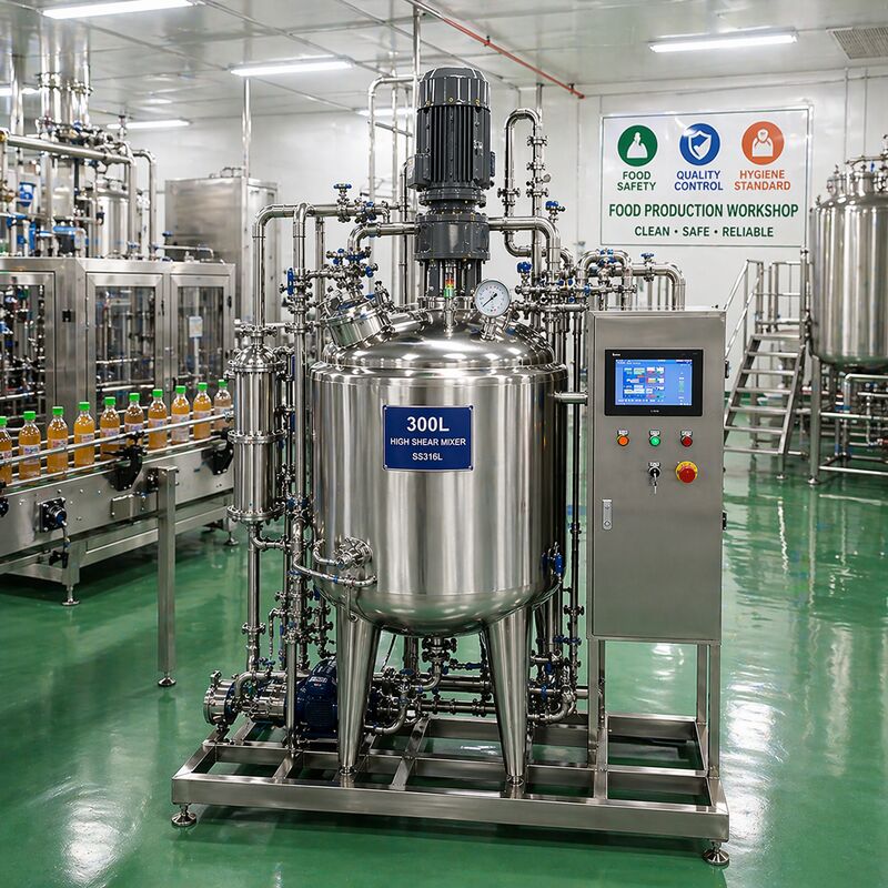 Sistema di preparazione della soluzione di miscelazione 800L con serbatoio SS316L (agitatore a velocità variabile, progettazione sanitaria)